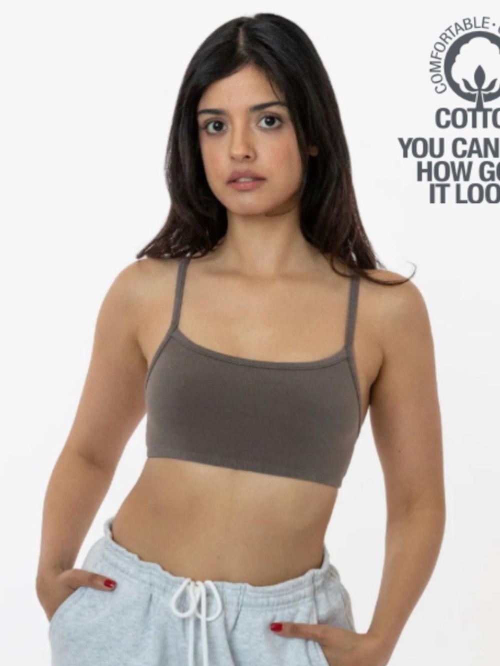 Garment Dye Basic Bralette Sports Bra by Los Angeles Apparel